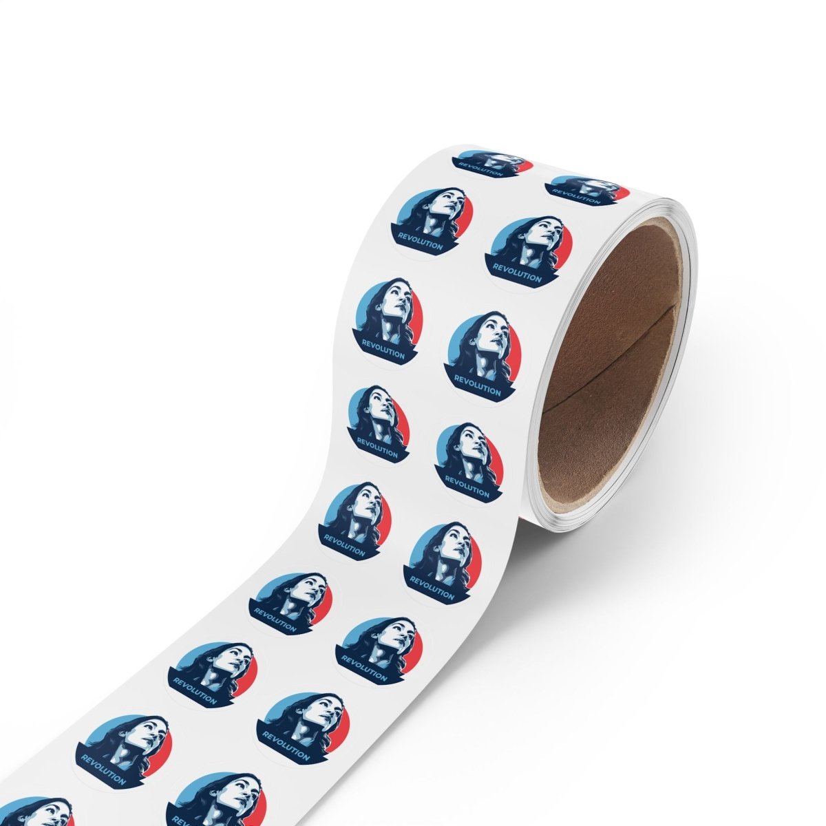 Free Oppression - Sticker Roll - Alexandria Ocasio - Cortez AOC Revolution - Round Vinyl Sticker Label Rolls - Anti Trump Protest "No Kings" Antifascist Decals