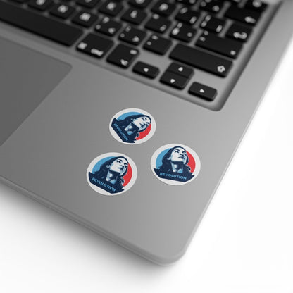 Free Oppression - Sticker Roll - Alexandria Ocasio - Cortez AOC Revolution - Round Vinyl Sticker Label Rolls - Anti Trump Protest "No Kings" Antifascist Decals