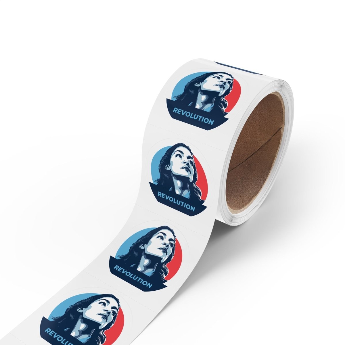 Free Oppression - Sticker Roll - Alexandria Ocasio - Cortez AOC Revolution - Round Vinyl Sticker Label Rolls - Anti Trump Protest "No Kings" Antifascist Decals