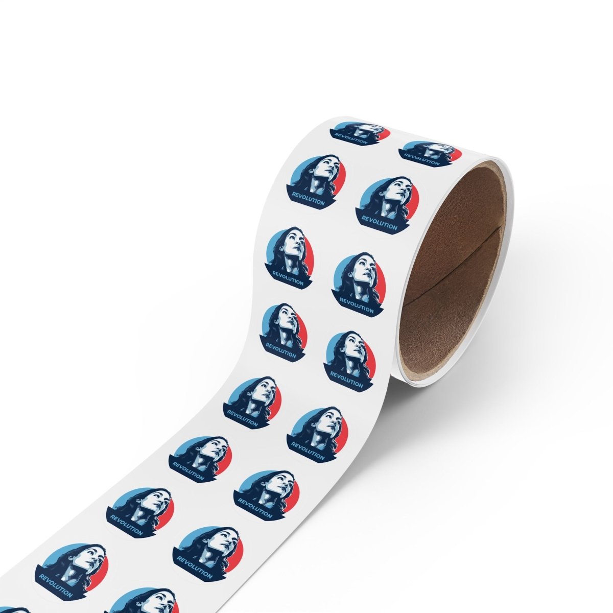 Free Oppression - Sticker Roll - Alexandria Ocasio - Cortez AOC Revolution - Round Vinyl Sticker Label Rolls - Anti Trump Protest "No Kings" Antifascist Decals
