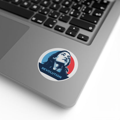 Free Oppression - Sticker Roll - Alexandria Ocasio - Cortez AOC Revolution - Round Vinyl Sticker Label Rolls - Anti Trump Protest "No Kings" Antifascist Decals