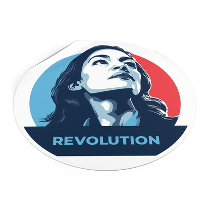 Free Oppression - Stickers - Alexandria Ocasio - Cortez AOC Revolution – Round Vinyl Sticker