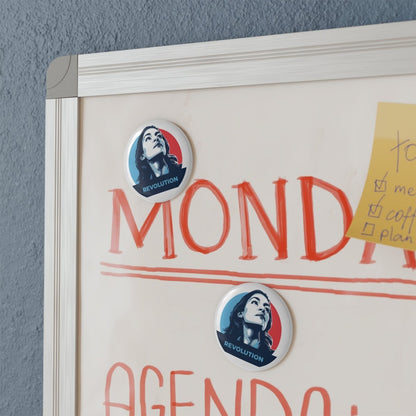 Free Oppression - Home Decor - Alexandria Ocasio - Cortez Revolution - Round Button Magnet