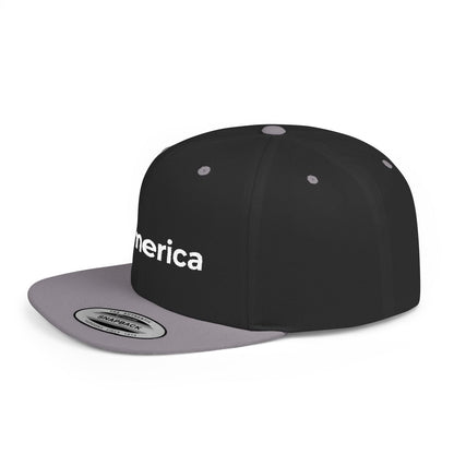 Free Oppression - Hats - America – Flat Bill Snapback Hat – Adjustable Hat Featuring Anarchy Symbol Design for Political Expression