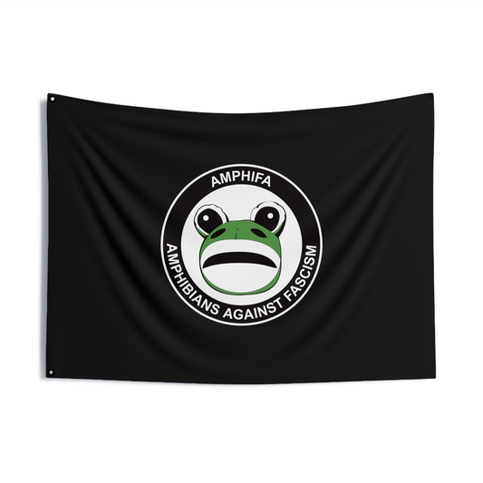 Free Oppression - Home Decor - Amphifa Amphibians Against Fascism – Double Sided Flag