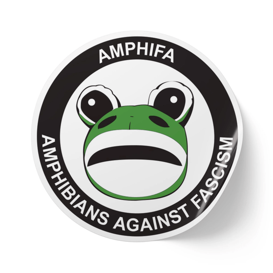 Free Oppression - Stickers - Amphifa – Amphibians Against Fascism – Portland Frog Round Vinyl Sticker