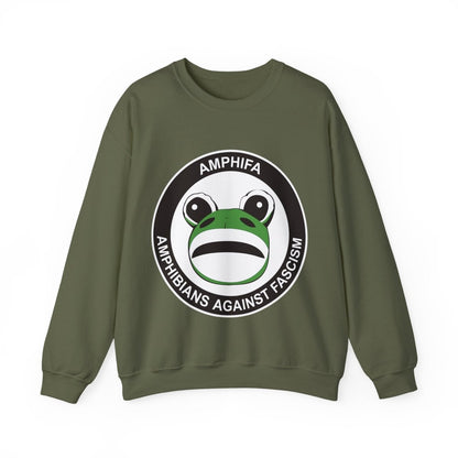 Free Oppression - Sweatshirt - Amphifa Amphibians Against Fascism - Portland Frog Sweatshirt