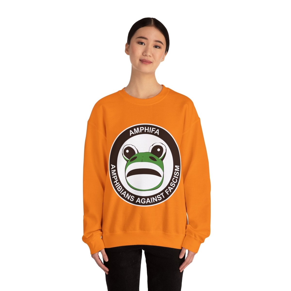 Free Oppression - Sweatshirt - Amphifa Amphibians Against Fascism - Portland Frog Sweatshirt