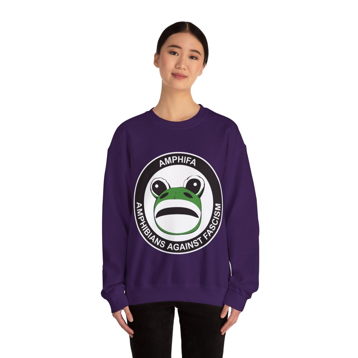 Free Oppression - Sweatshirt - Amphifa Amphibians Against Fascism - Portland Frog Sweatshirt