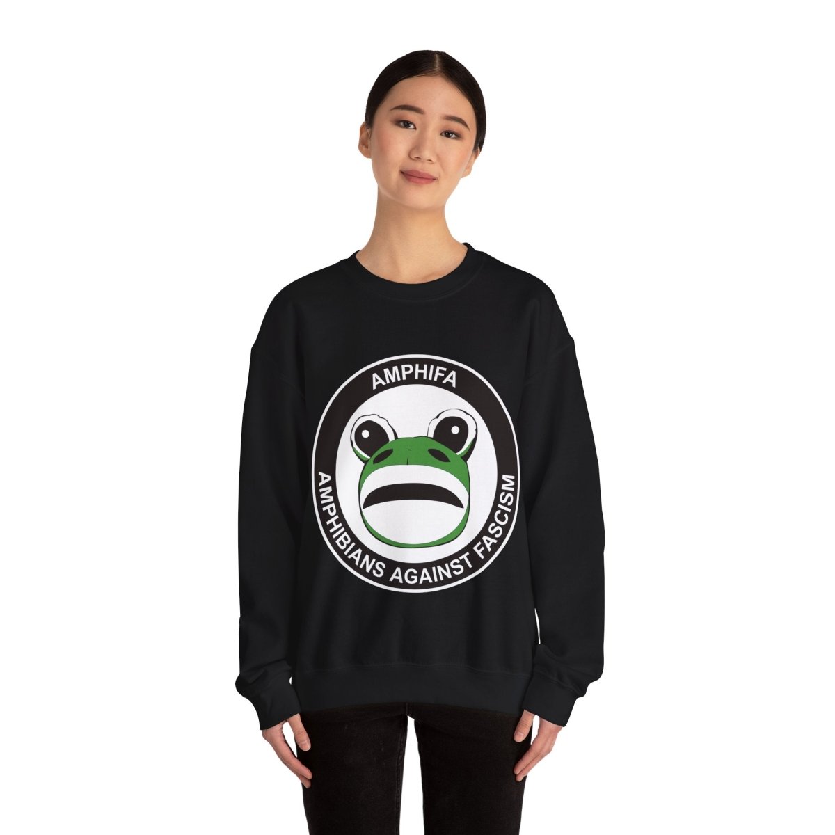Free Oppression - Sweatshirt - Amphifa Amphibians Against Fascism - Portland Frog Sweatshirt