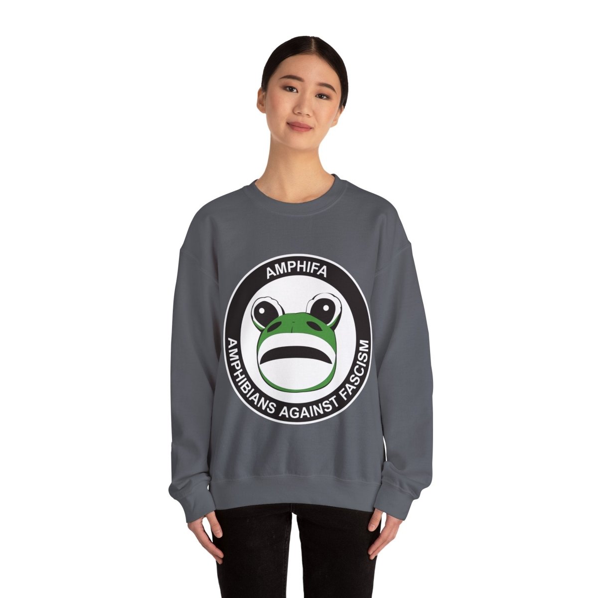 Free Oppression - Sweatshirt - Amphifa Amphibians Against Fascism - Portland Frog Sweatshirt