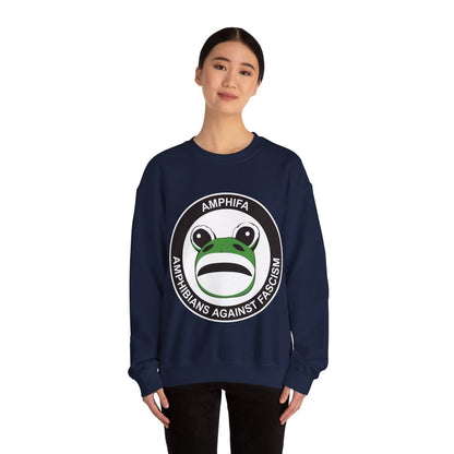 Free Oppression - Sweatshirt - Amphifa Amphibians Against Fascism - Portland Frog Sweatshirt