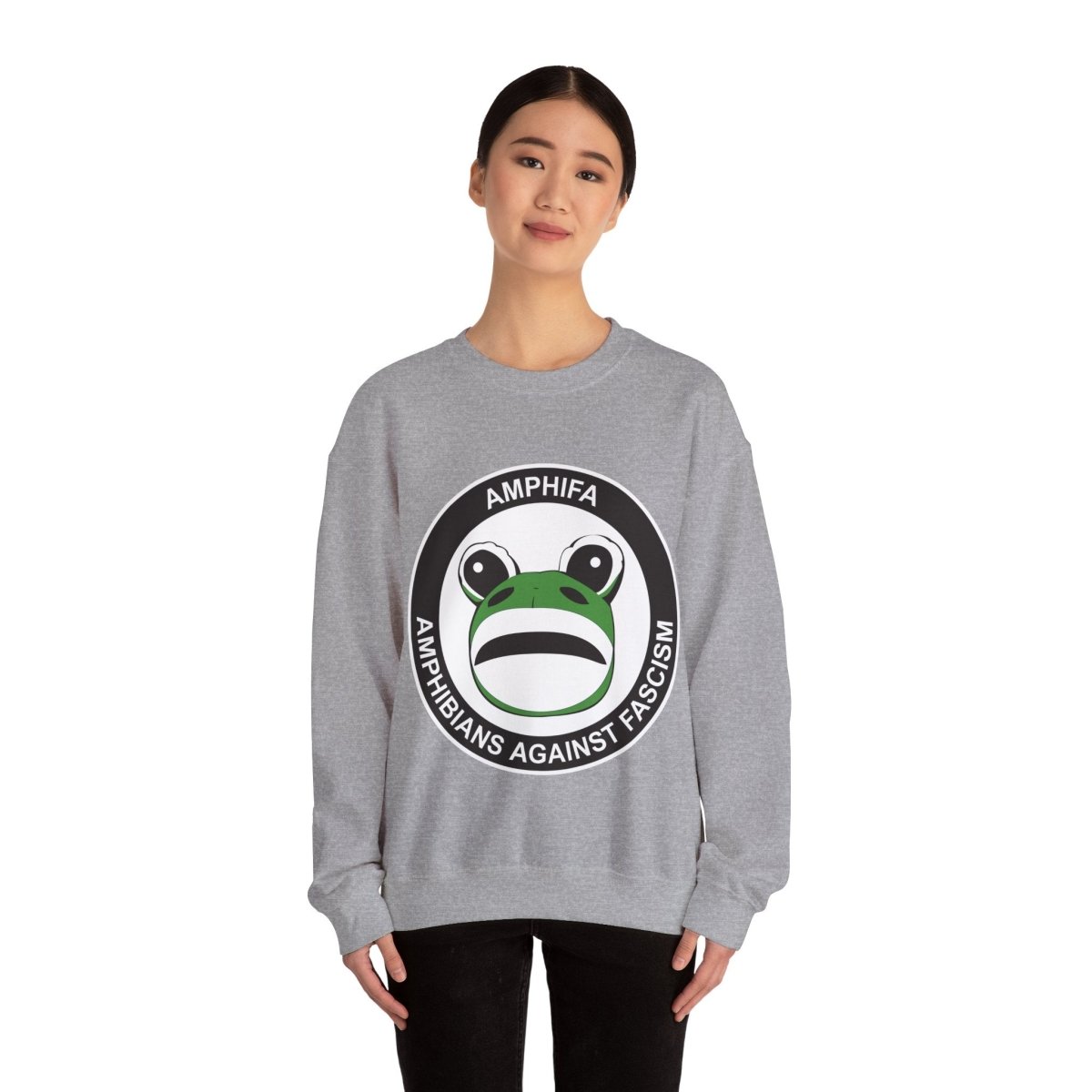 Free Oppression - Sweatshirt - Amphifa Amphibians Against Fascism - Portland Frog Sweatshirt