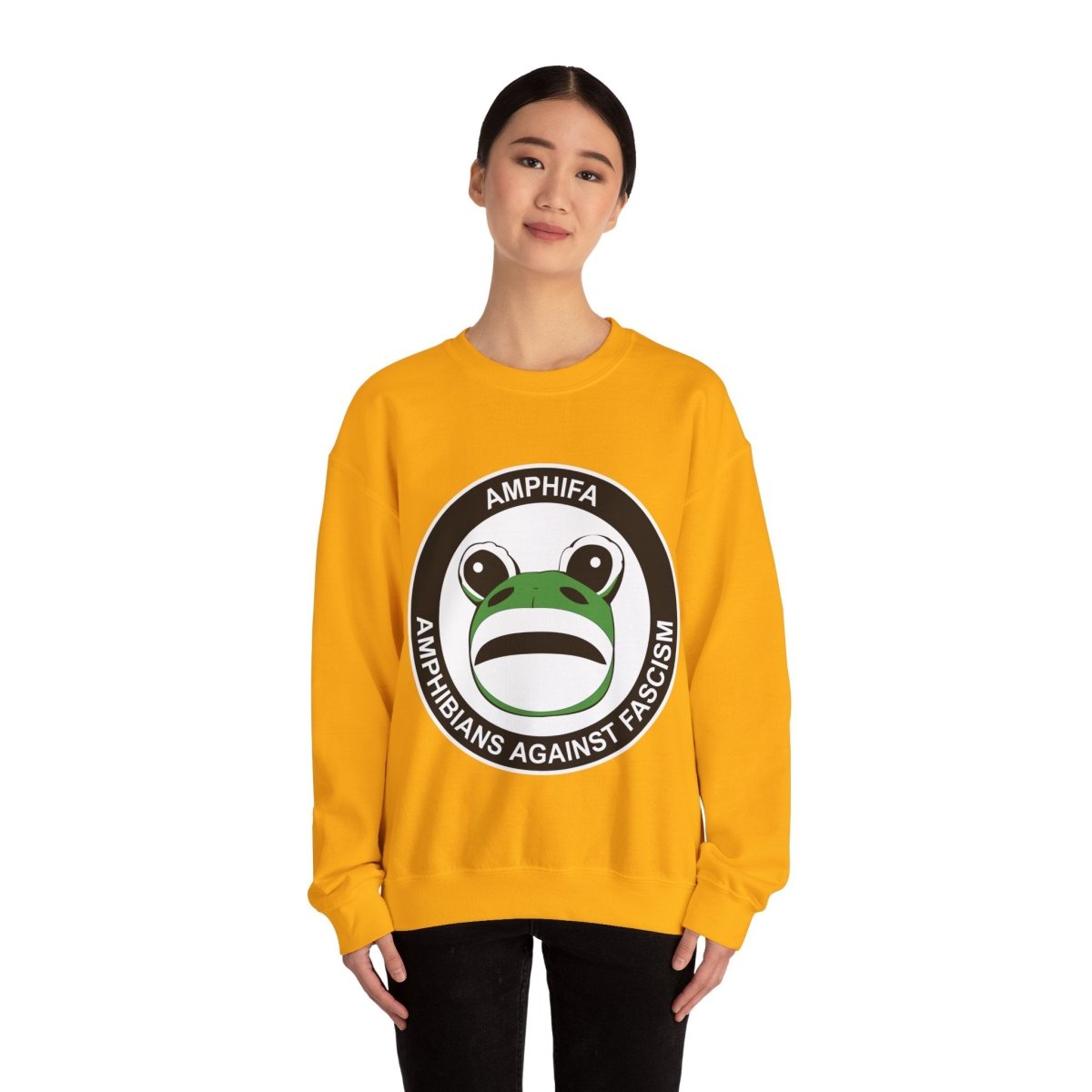 Free Oppression - Sweatshirt - Amphifa Amphibians Against Fascism - Portland Frog Sweatshirt