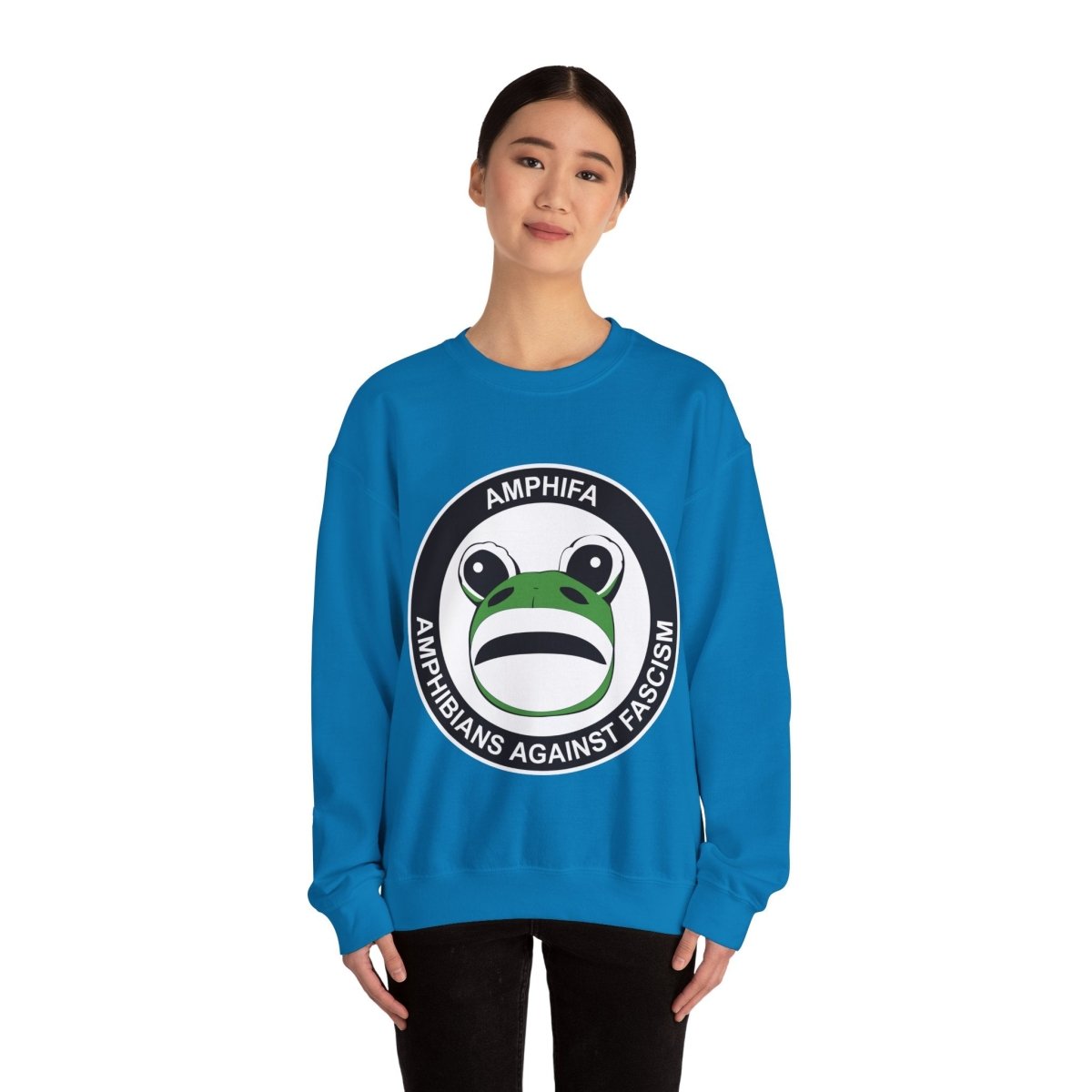 Free Oppression - Sweatshirt - Amphifa Amphibians Against Fascism - Portland Frog Sweatshirt
