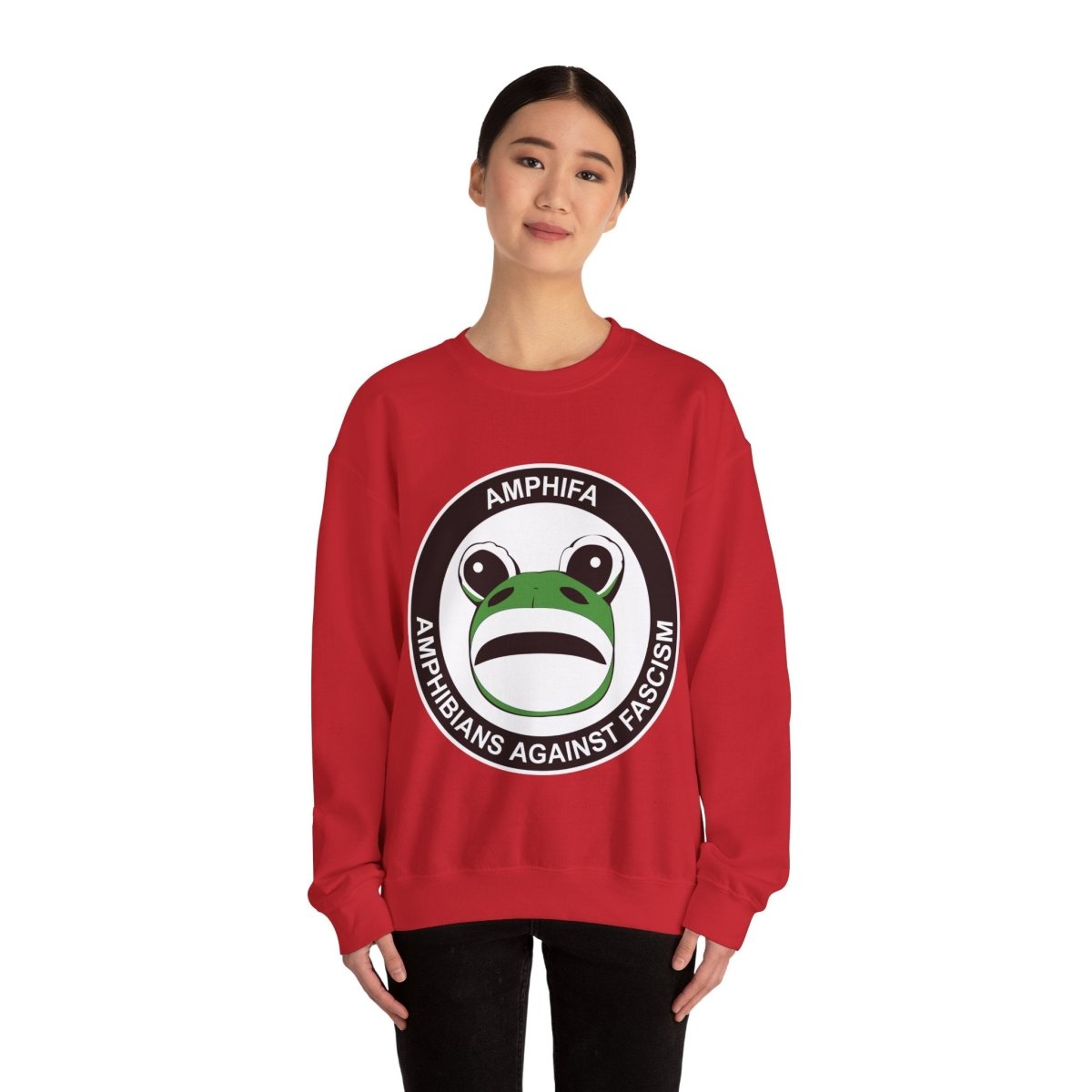 Free Oppression - Sweatshirt - Amphifa Amphibians Against Fascism - Portland Frog Sweatshirt