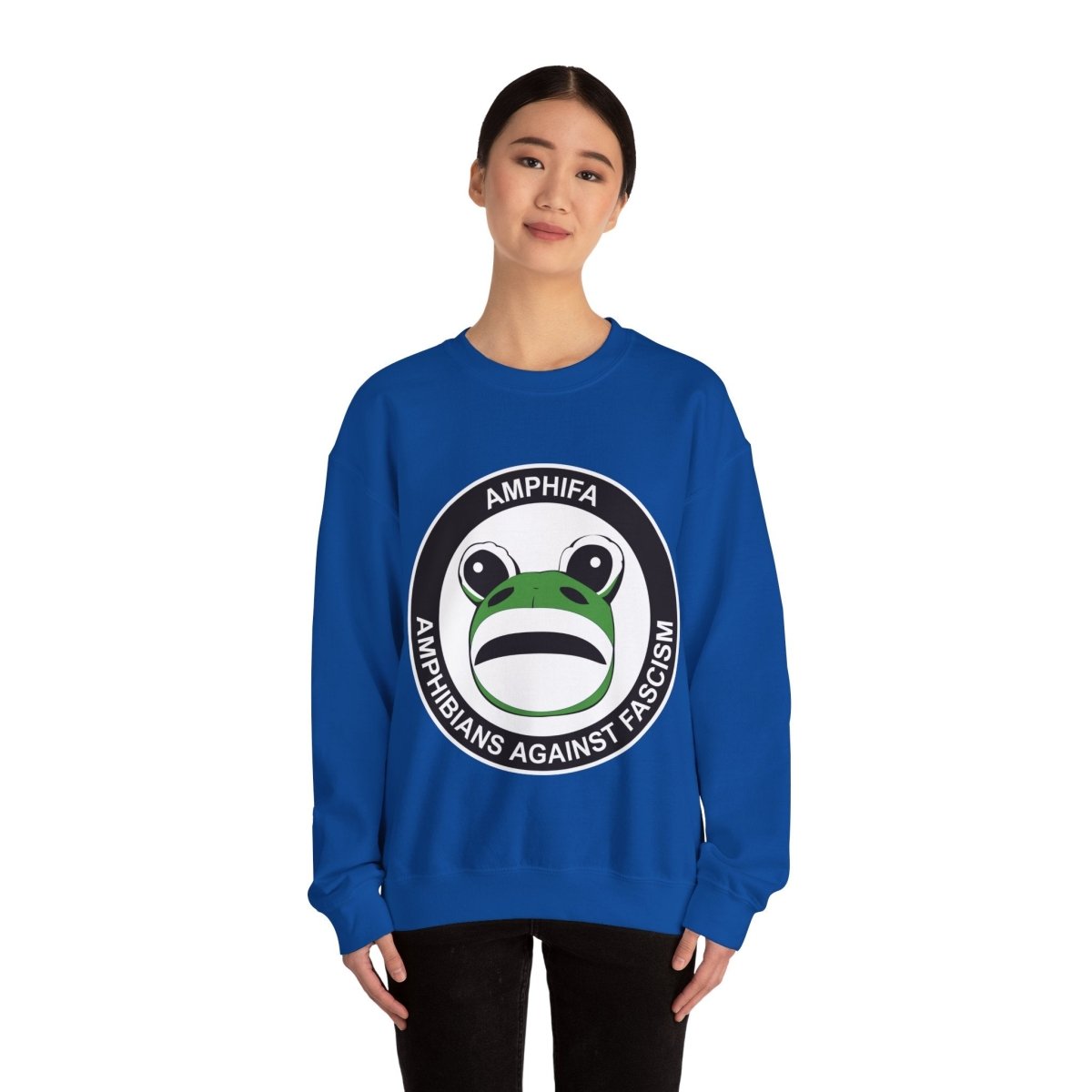 Free Oppression - Sweatshirt - Amphifa Amphibians Against Fascism - Portland Frog Sweatshirt