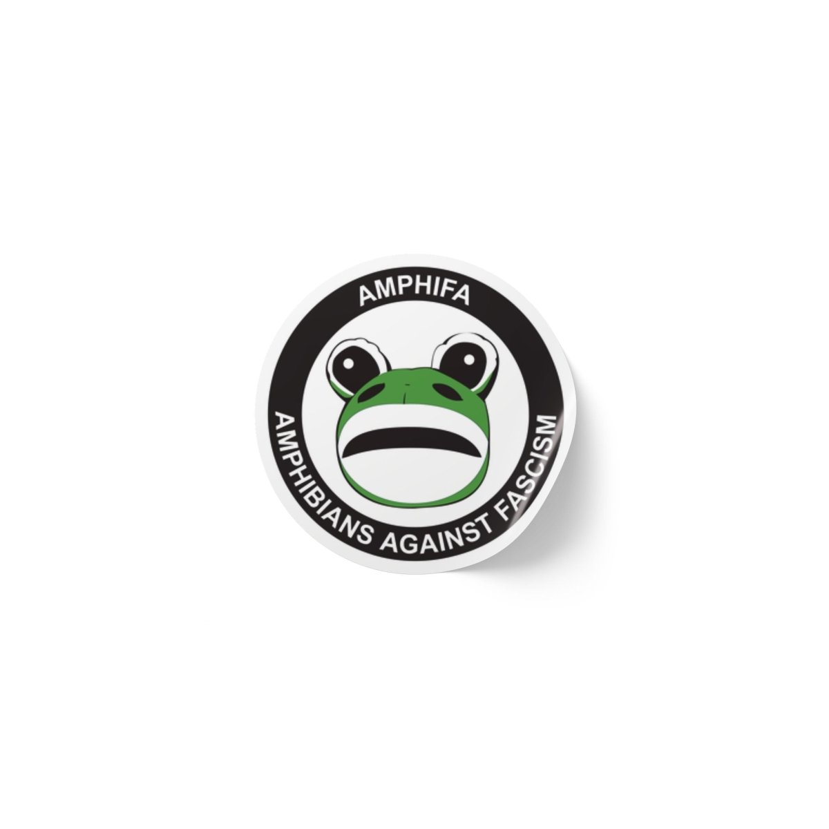 Free Oppression - Sticker Roll - Amphifa – Amphibians Against Fascism – Round Sticker Roll - Portland Frog Protest Decal