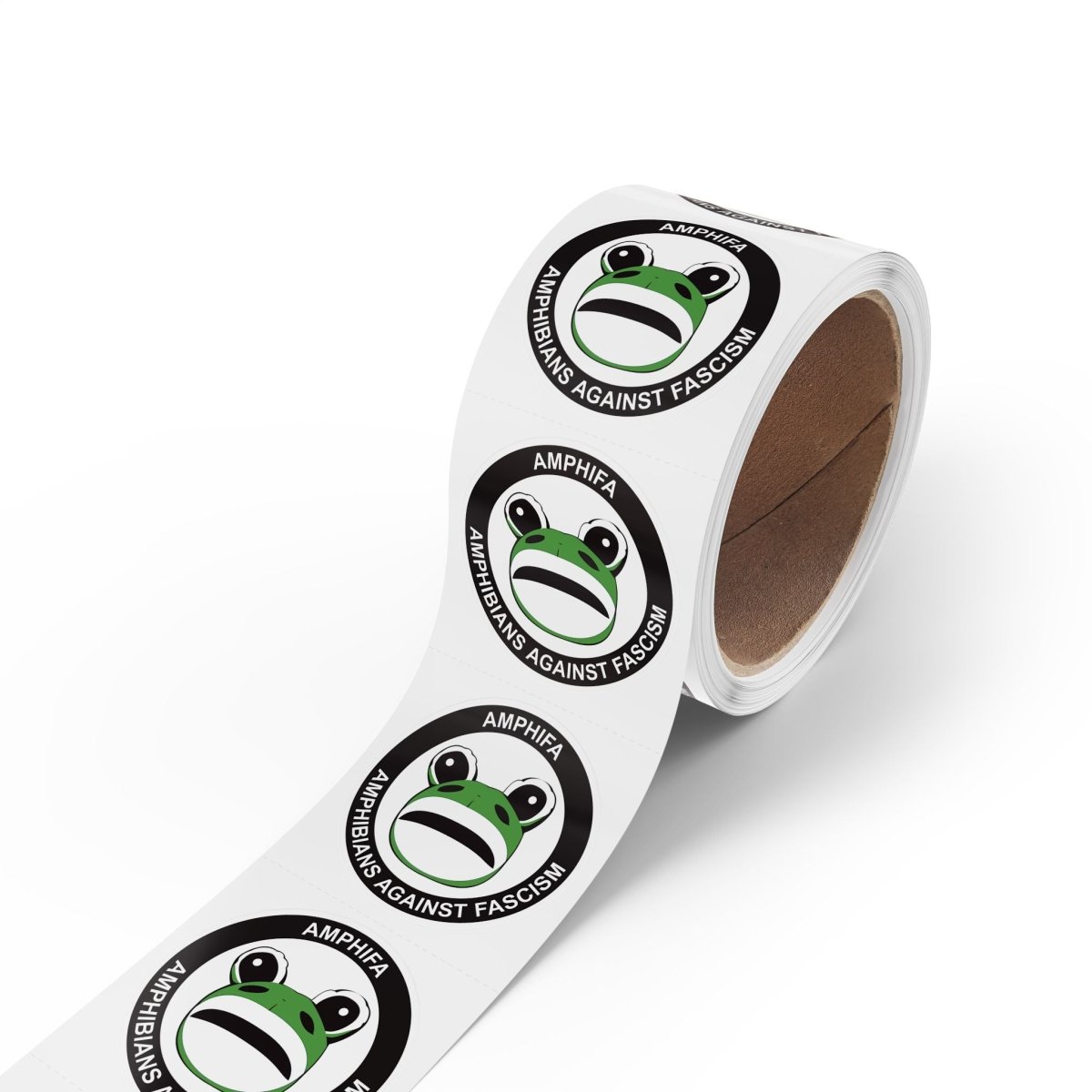 Free Oppression - Sticker Roll - Amphifa – Amphibians Against Fascism – Round Sticker Roll - Portland Frog Protest Decal