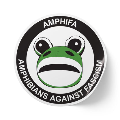 Free Oppression - Sticker Roll - Amphifa – Amphibians Against Fascism – Round Sticker Roll - Portland Frog Protest Decal