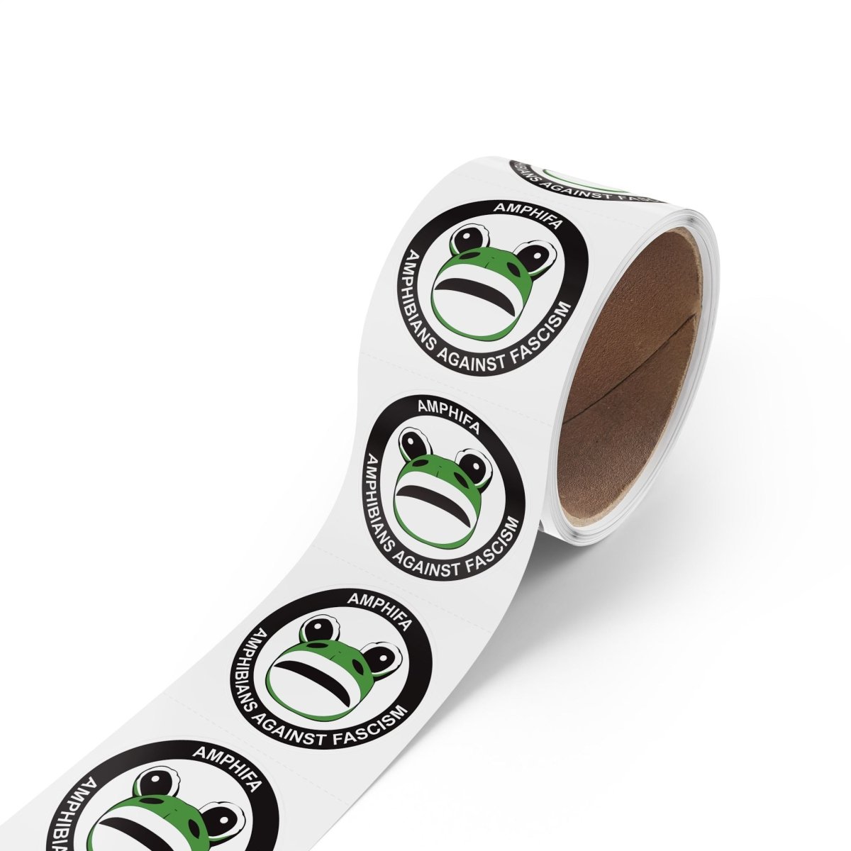 Free Oppression - Sticker Roll - Amphifa – Amphibians Against Fascism – Round Sticker Roll - Portland Frog Protest Decal