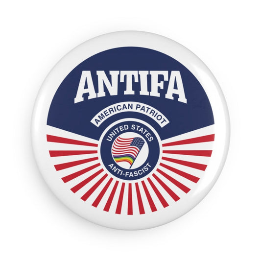 Free Oppression - Home Decor - Antifa Amerian Patriot United States Antifascist Magnet – United States Antifascist Round Button Magnet for Activists & Progressives