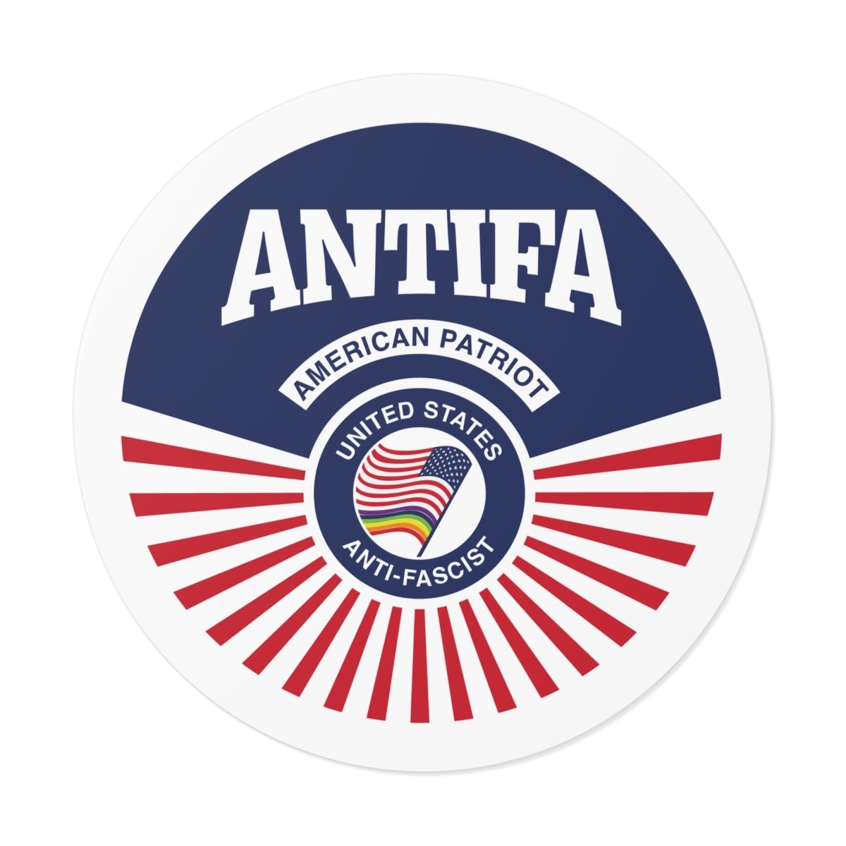 Free Oppression - Stickers - Antifa American Patriot United States Antifascist – Round Vinyl Sticker