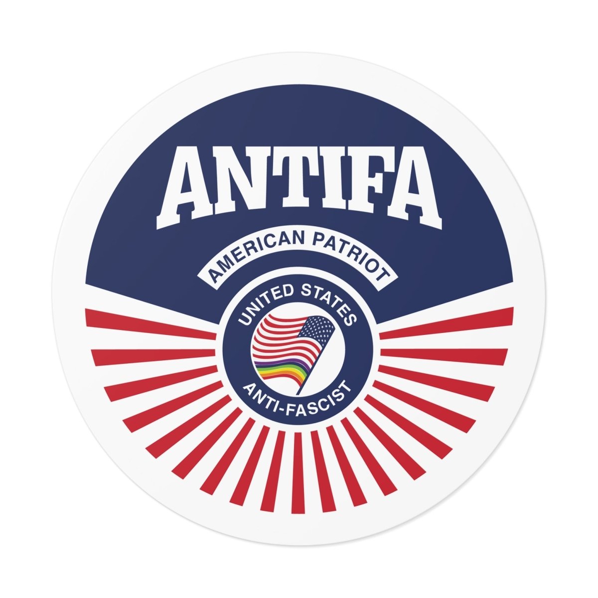 Free Oppression - Stickers - Antifa American Patriot United States Antifascist – Round Vinyl Sticker