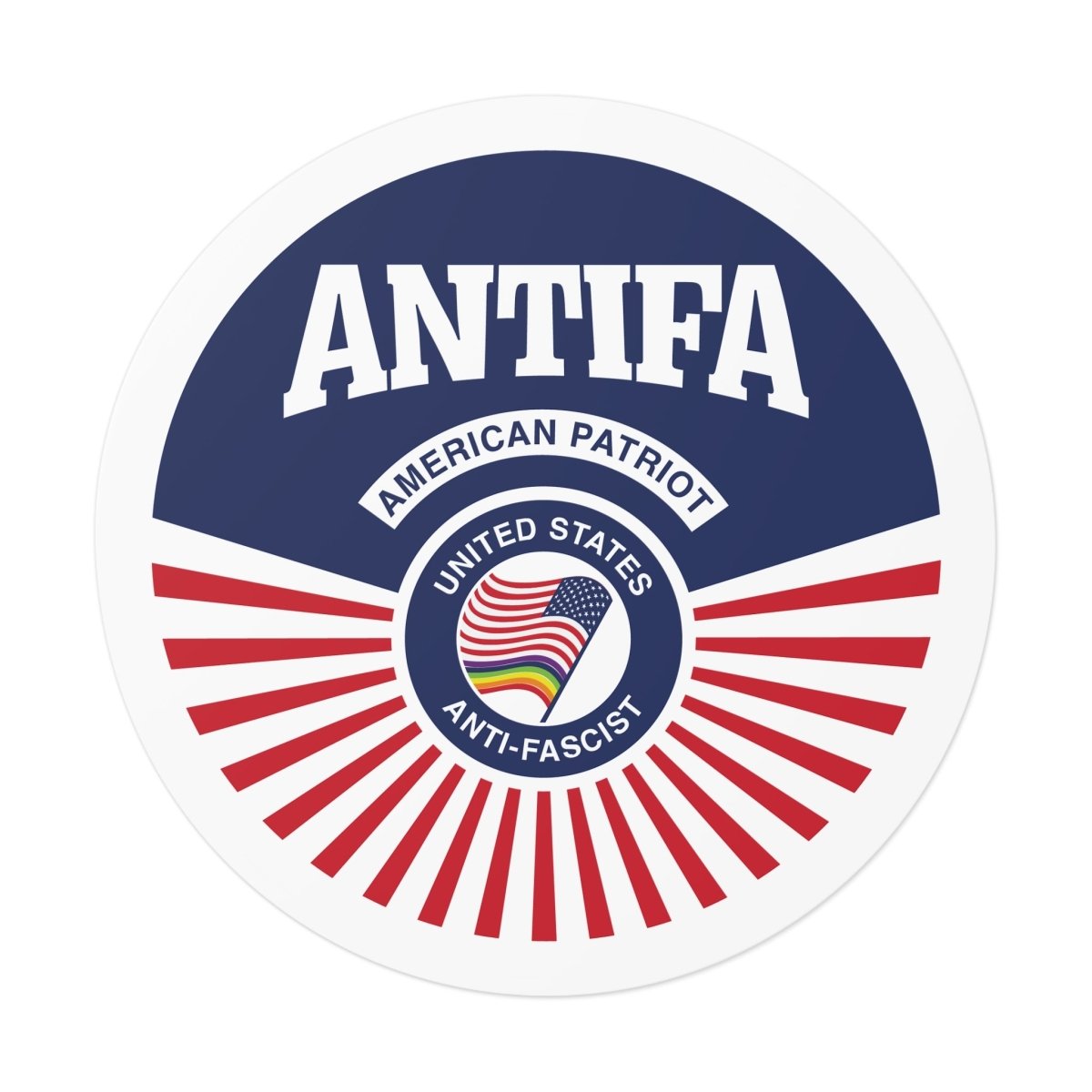 Free Oppression - Stickers - Antifa American Patriot United States Antifascist – Round Vinyl Sticker