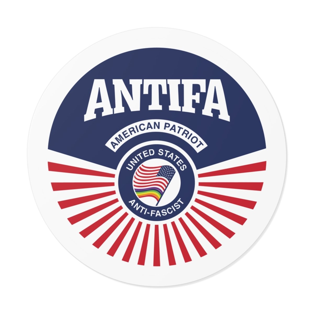 Free Oppression - Stickers - Antifa American Patriot United States Antifascist – Round Vinyl Sticker