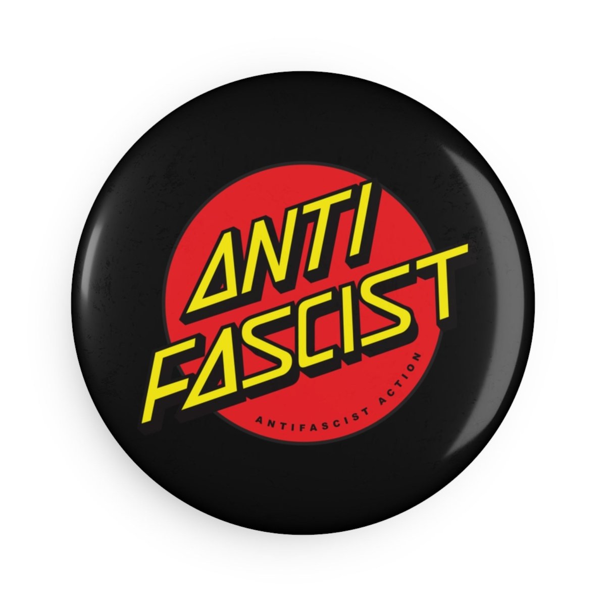 Antifascist Action - Round Button Magnet - 1 & 10 pcs - Home Decor - Free Oppression