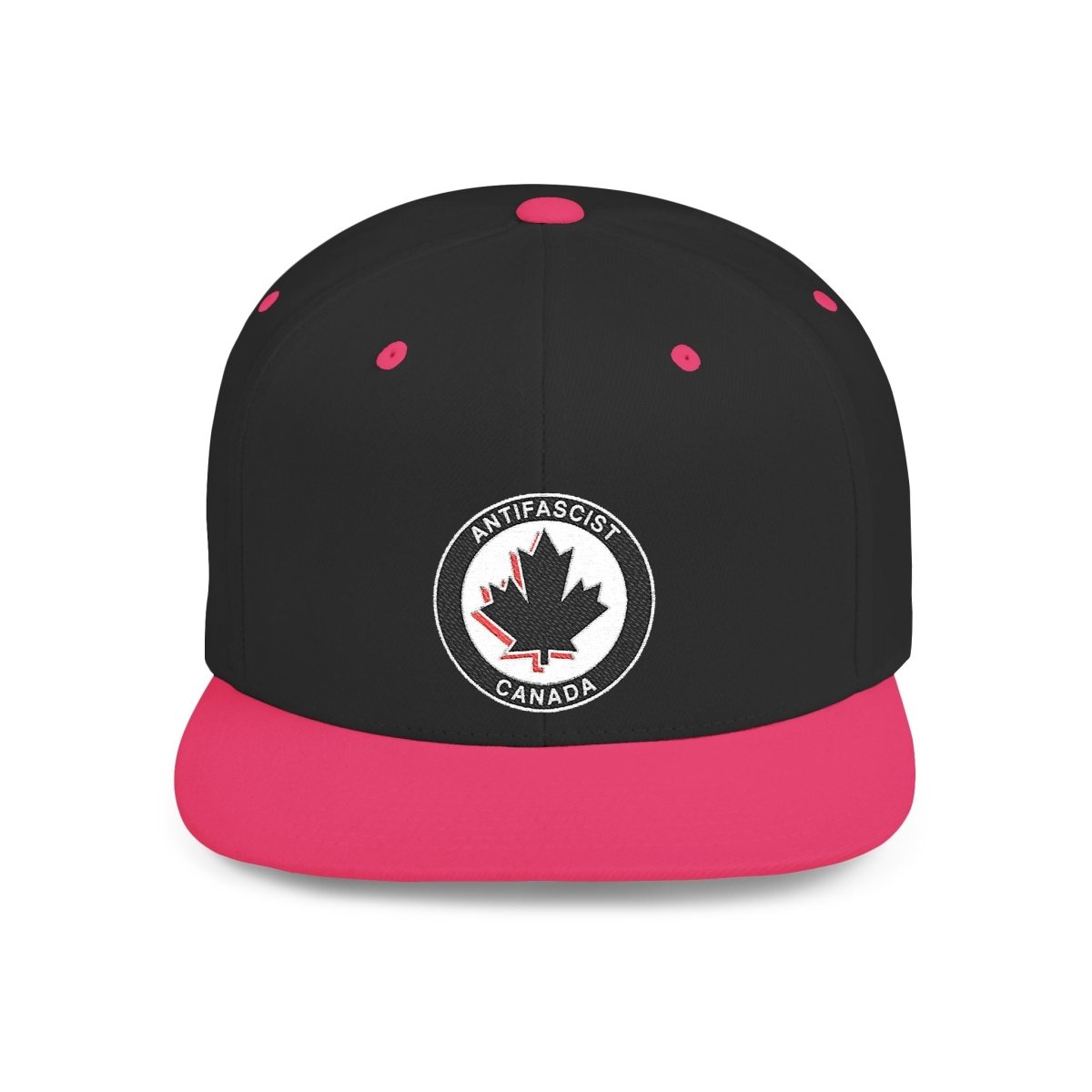 Free Oppression - Hats - Antifascist Canada – Flat Bill Snapback Hat Embroidered Activist Protest Cap