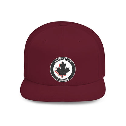 Free Oppression - Hats - Antifascist Canada – Flat Bill Snapback Hat Embroidered Activist Protest Cap