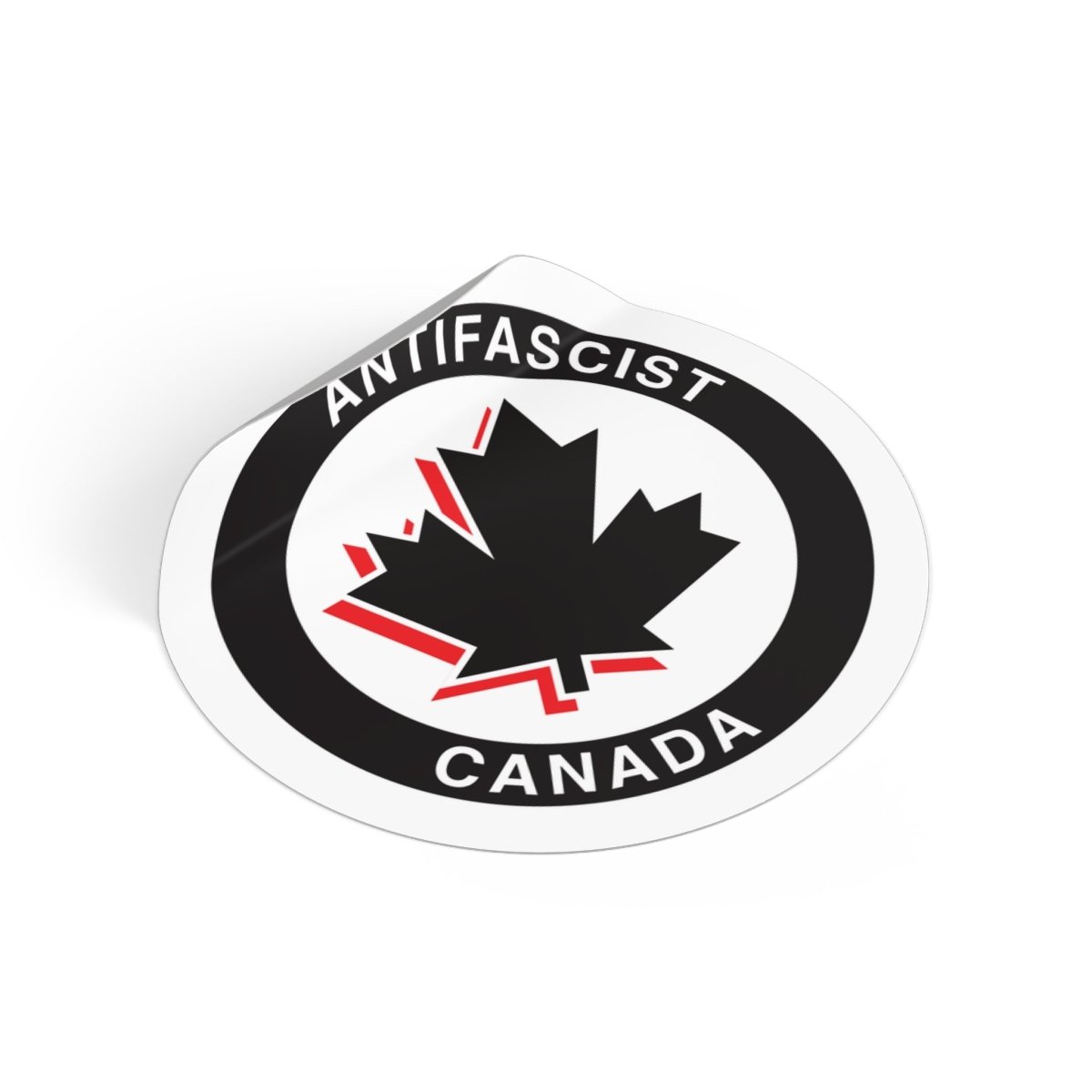 Antifascist Canada – Round Vinyl Sticker - Stickers - Free Oppression