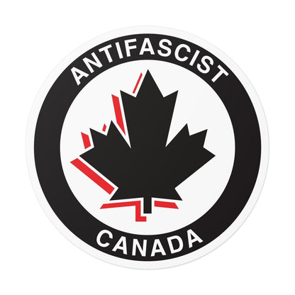 Antifascist Canada – Round Vinyl Sticker - Stickers - Free Oppression