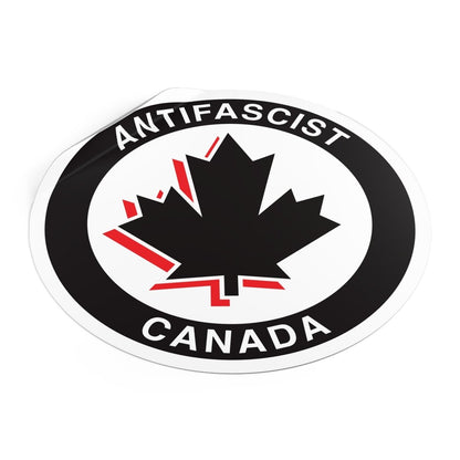 Antifascist Canada – Round Vinyl Sticker - Stickers - Free Oppression