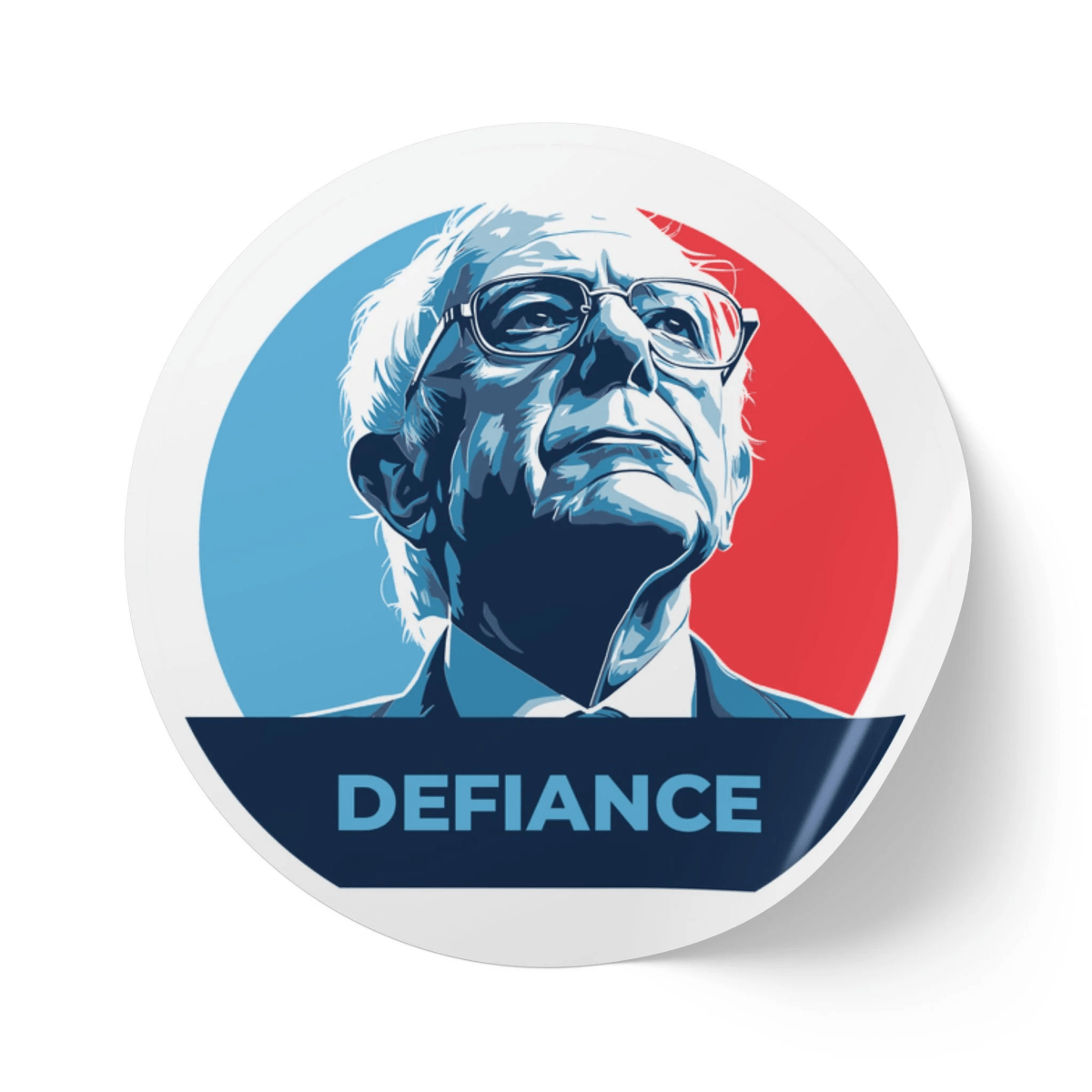 Free Oppression - Stickers - Bernie Sanders Defiance – Round Vinyl Sticker