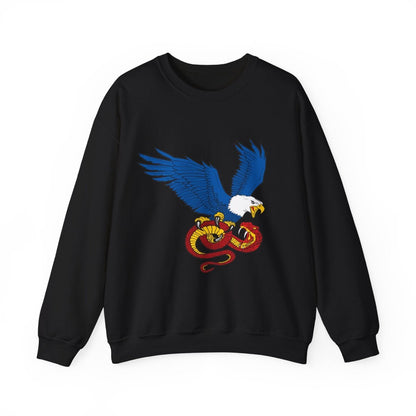 Free Oppression - Sweatshirt - Democracy Eagle vs. Fascist Snake – Anti - Fascist Symbol Sweatshirt