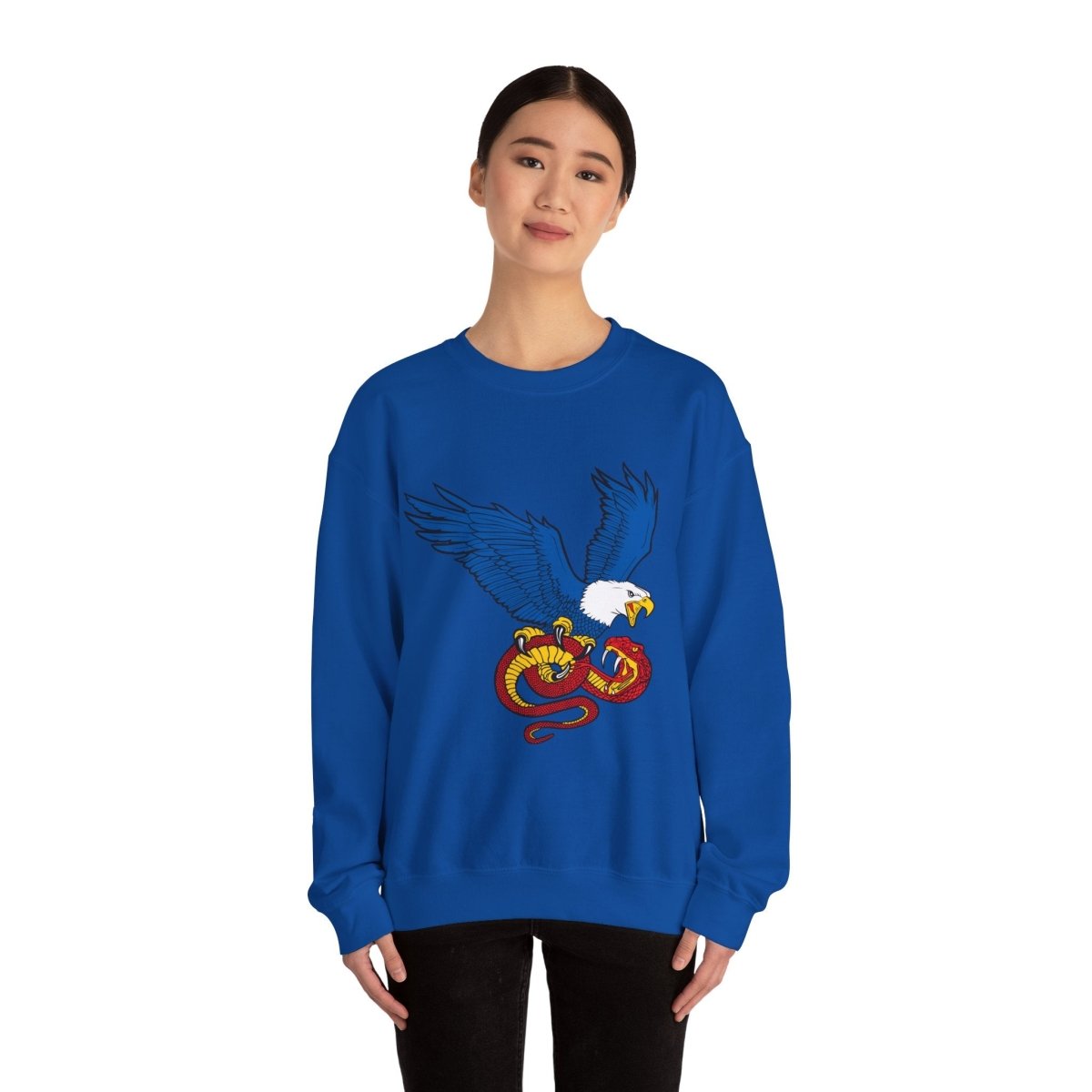 Free Oppression - Sweatshirt - Democracy Eagle vs. Fascist Snake – Anti - Fascist Symbol Sweatshirt
