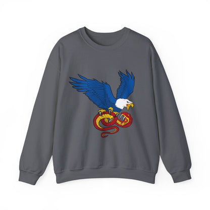 Free Oppression - Sweatshirt - Democracy Eagle vs. Fascist Snake – Anti - Fascist Symbol Sweatshirt