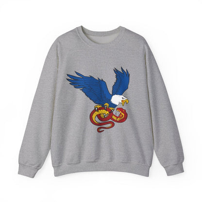 Free Oppression - Sweatshirt - Democracy Eagle vs. Fascist Snake – Anti - Fascist Symbol Sweatshirt