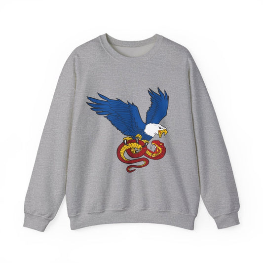 Free Oppression - Sweatshirt - Democracy Eagle vs. Fascist Snake – Anti - Fascist Symbol Sweatshirt