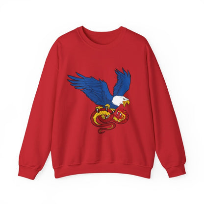 Free Oppression - Sweatshirt - Democracy Eagle vs. Fascist Snake – Anti - Fascist Symbol Sweatshirt