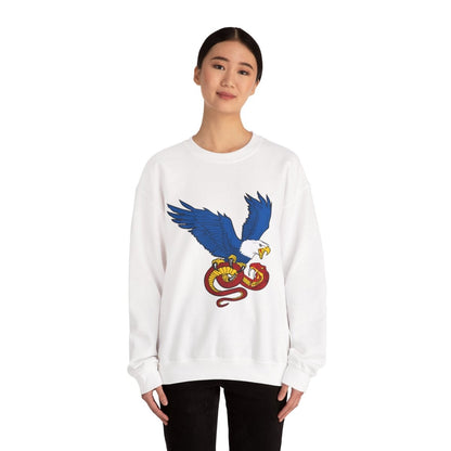 Free Oppression - Sweatshirt - Democracy Eagle vs. Fascist Snake – Anti - Fascist Symbol Sweatshirt