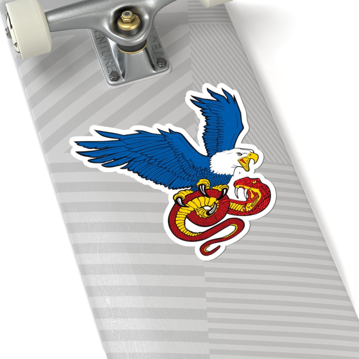 Free Oppression - Kiss - Cut Sticker - Democracy Eagle Vs. Fascist Snake - Kiss - Cut Sticker - Anti Trump No Kings Protest Decal