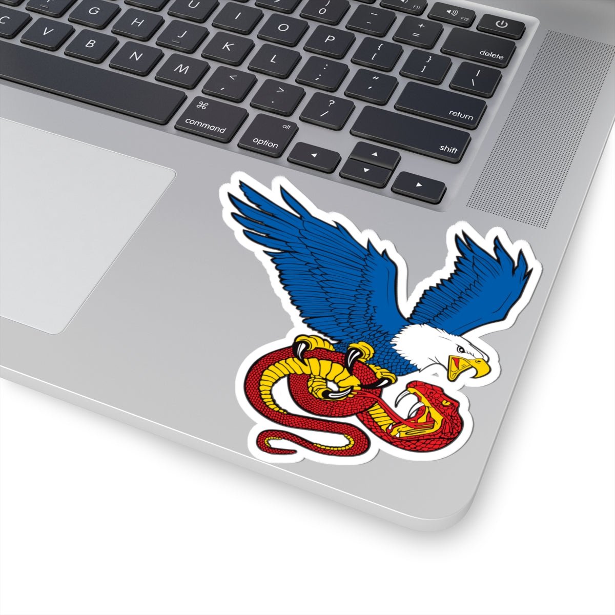 Free Oppression - Kiss - Cut Sticker - Democracy Eagle Vs. Fascist Snake - Kiss - Cut Sticker - Anti Trump No Kings Protest Decal