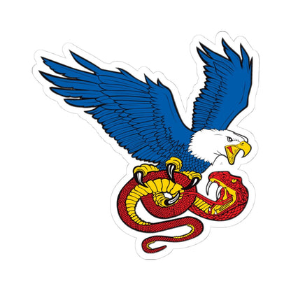 Free Oppression - Kiss - Cut Sticker - Democracy Eagle Vs. Fascist Snake - Kiss - Cut Sticker - Anti Trump No Kings Protest Decal