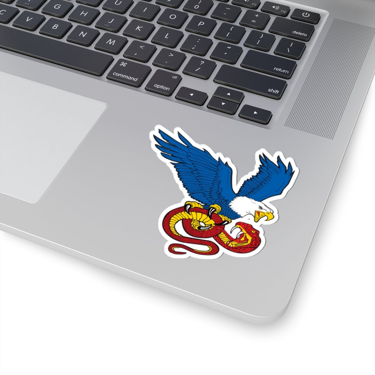 Free Oppression - Kiss - Cut Sticker - Democracy Eagle Vs. Fascist Snake - Kiss - Cut Sticker - Anti Trump No Kings Protest Decal