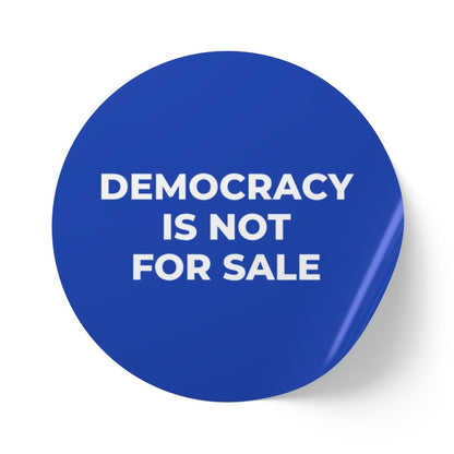 Free Oppression - Sticker Roll - Democracy Is Not For Sale - Round Vinyl Sticker Roll — Anti Trump LGBT Protest "No Kings" Antifascist Decals