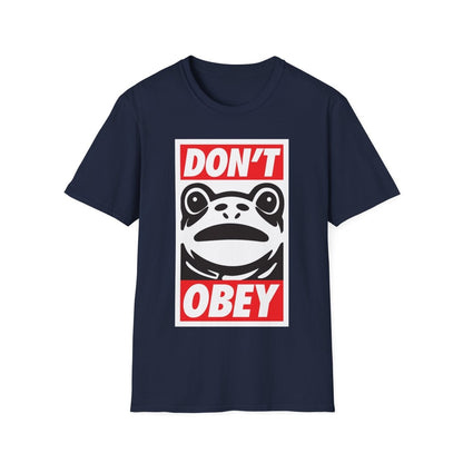 Free Oppression - T-Shirt - Don’t Obey – Anti - Authoritarian Frog T-Shirt